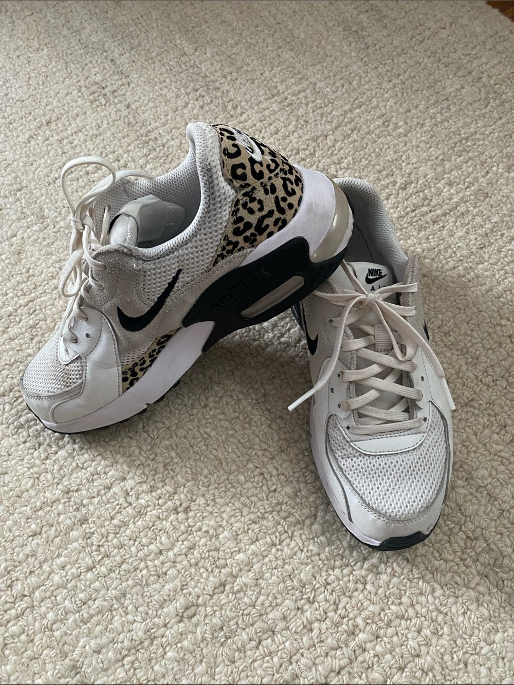 {Nike} Air Max Sneakers with Leopard Accent